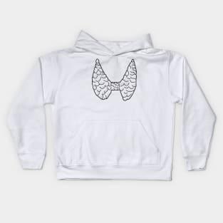 Thyroid Line Art Large Kids Hoodie